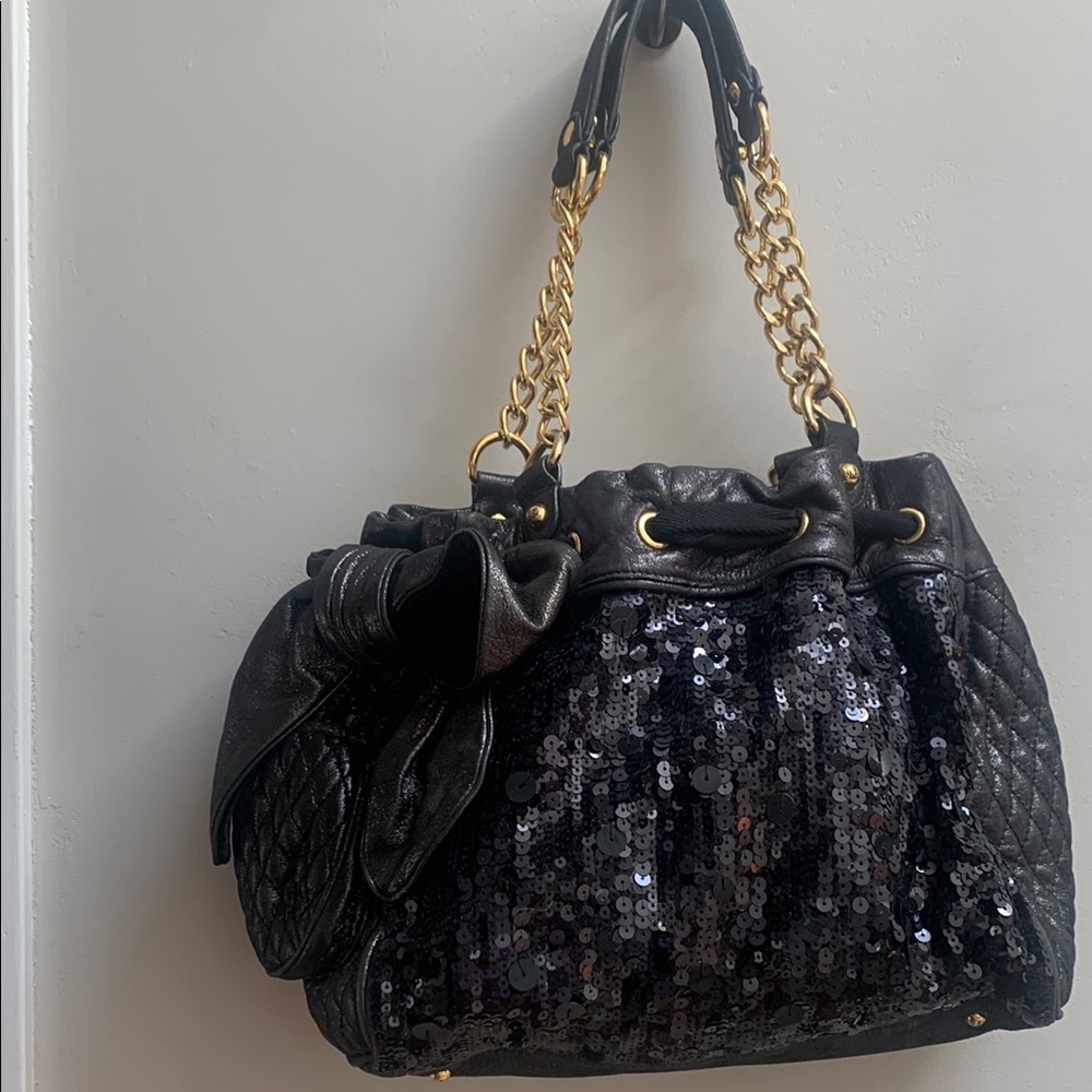 Juicy Couture Black Sequin Shoulder Bag